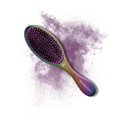 OLIVIA GARDEN STYLER M szczotka z włosiem dzika | Aurora Violet fioletowa - 2