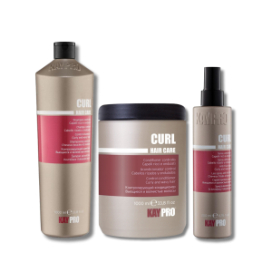KAYPRO CURL zestaw loki | szampon 1000 ml + odżywka 1000 ml + spray 200 ml