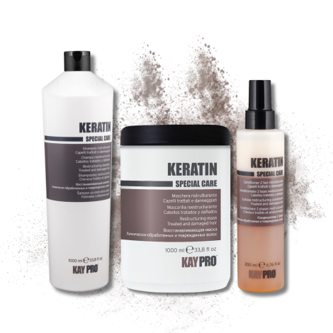KAYPRO KERATIN zestaw | szampon 1000 ml + maska 1000 ml + spray 200 ml - 2