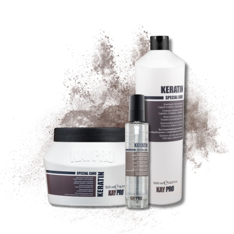 KAYPRO KERATIN zestaw | szampon 1000 ml + maska 500 ml + serum 100 ml - 2