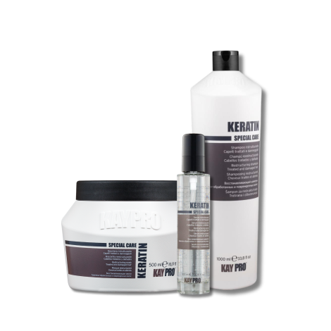 KAYPRO KERATIN zestaw | szampon 1000 ml + maska 500 ml + serum 100 ml