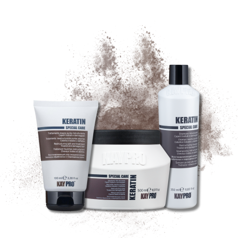 KAYPRO KERATIN zestaw | szampon 350 ml + maska 500 ml + fluid 100 ml - 2