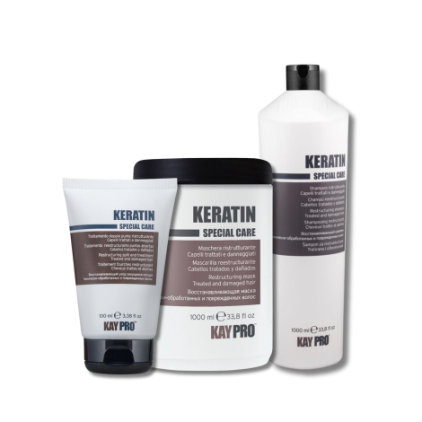 KAYPRO KERATIN zestaw | szampon 1000 ml + maska 1000 ml + fluid 100 ml