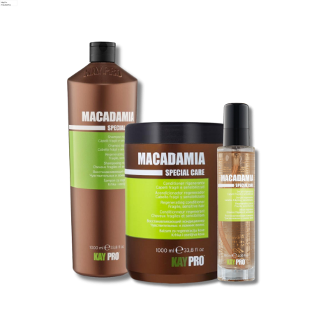 KAYPRO MACADAMIA zestaw | szampon 1000 ml + odżywka 1000 ml + serum 100 ml
