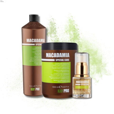 KAYPRO MACADAMIA zestaw | szampon 1000 ml + odżywka 1000 ml + serum 20 ml - 2