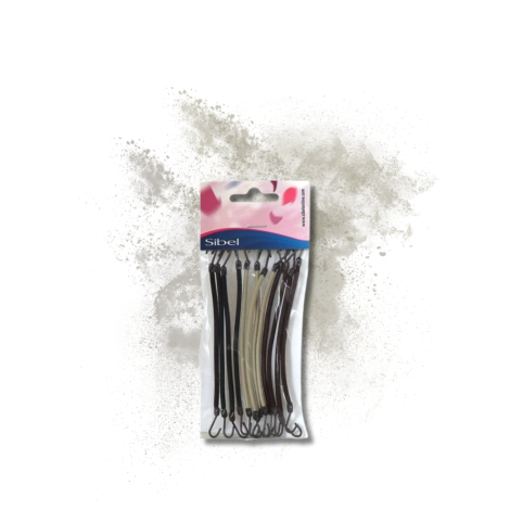 SIBEL gumki miękkie do włosów z haczykiem 12 szt. | Wielokolorowe - 2