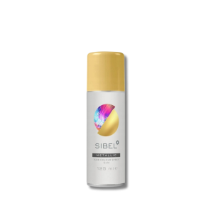 SIBEL HAIR COLOUR SPRAY METALLIC lakier metaliczny 125 ml | Złoty