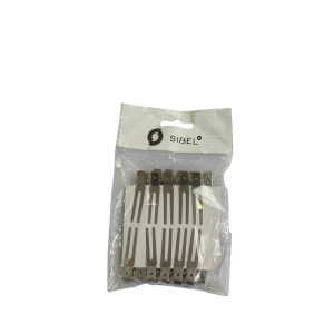 SIBEL klipsy metalowe podwójne 2-bolcowe | 20 szt.