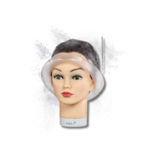 SIBEL LORY czepek silikonowy do pasemek z rantem przeciw kapaniu + szydełko - image 2