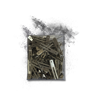 SIBEL klipsy metalowe podwójne 2-bolcowe | 100 szt. - image 2