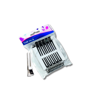 SIBEL klipsy plastikowe podwójne 2-bolcowe kolorowe | 20 szt.