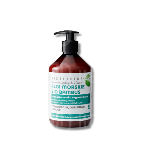 BIOELIXIRE ESSENTIAL Vegan maska z bio bambusem i algami morskimi 500 ml