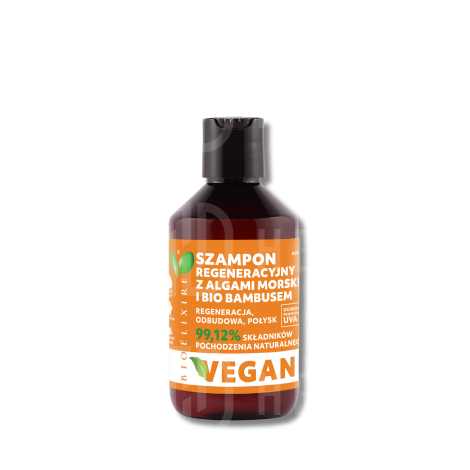 BIOELIXIRE ESSENTIAL Vegan szampon z bio bambusem i algami morskimi 300 ml