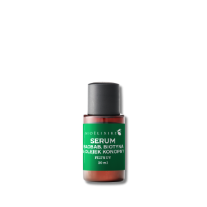 BIOELIXIRE SERUM serum baobab biotyna i olejek konopny filtr UV 20 m