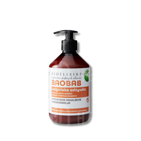 BIOELIXIRE ESSENTIAL Vegan Baobab odżywka nawilżająca do włosów 500 ml