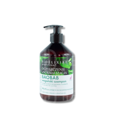 BIOELIXIRE PRO Vegan Baobab szampon wegański do włosów 500 ml