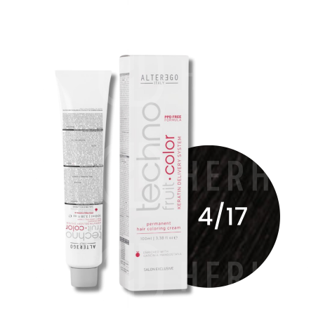 ALTER EGO TECHNOFRUIT trwała farba do włosów z keratyną 100 ml | 4/17