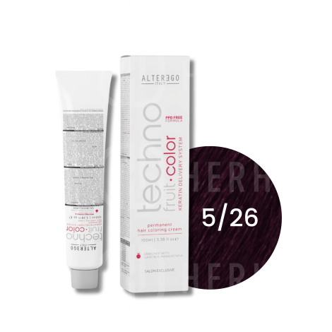 ALTER EGO TECHNOFRUIT trwała farba do włosów z keratyną 100 ml | 5/26
