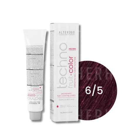 ALTER EGO TECHNOFRUIT trwała farba do włosów z keratyną 100 ml | 6/5