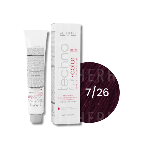 ALTER EGO TECHNOFRUIT trwała farba do włosów z keratyną 100 ml | 7/26