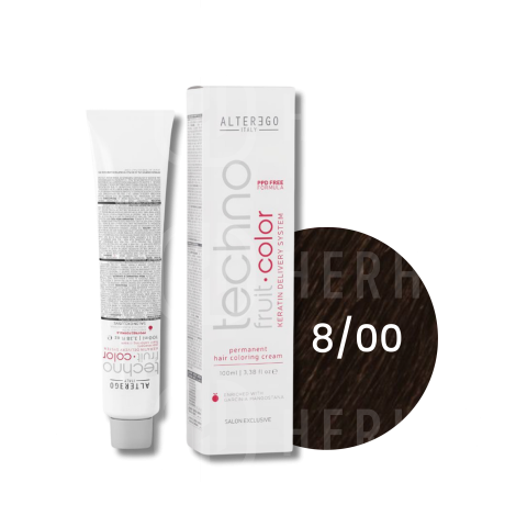 ALTER EGO TECHNOFRUIT trwała farba do włosów z keratyną 100 ml | 8/00