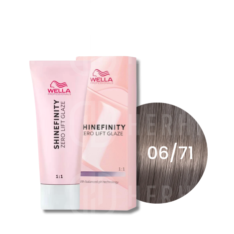 WELLA SHINEFINITY Zero Lift Glaze półtrwała farba do włosów 60 ml | 06/71