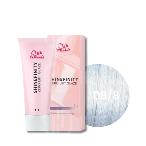 WELLA SHINEFINITY Zero Lift Glaze półtrwała farba do włosów 60 ml | 08/8