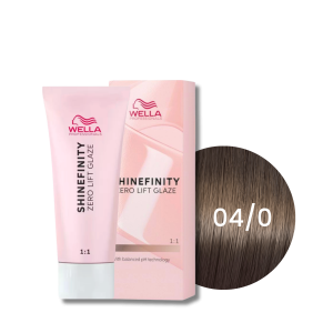 WELLA SHINEFINITY Zero Lift Glaze półtrwała farba do włosów 60 ml | 04/0