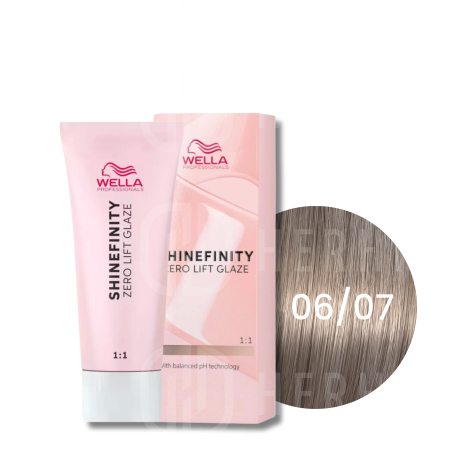 WELLA SHINEFINITY Zero Lift Glaze półtrwała farba do włosów 60 ml | 06/07