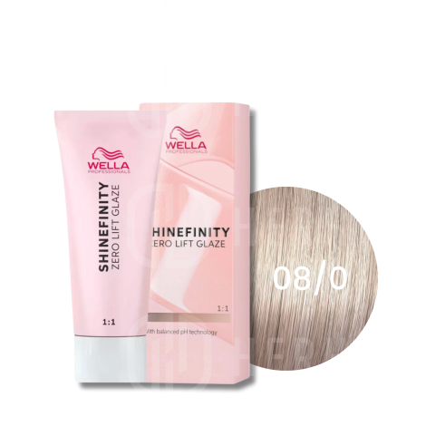 WELLA SHINEFINITY Zero Lift Glaze półtrwała farba do włosów 60 ml | 08/0