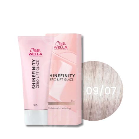 WELLA SHINEFINITY Zero Lift Glaze półtrwała farba do włosów 60 ml | 09/07
