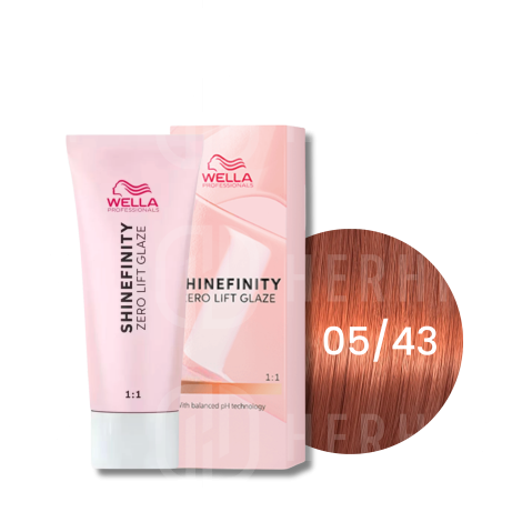WELLA SHINEFINITY Zero Lift Glaze półtrwała farba do włosów 60 ml | 05/43
