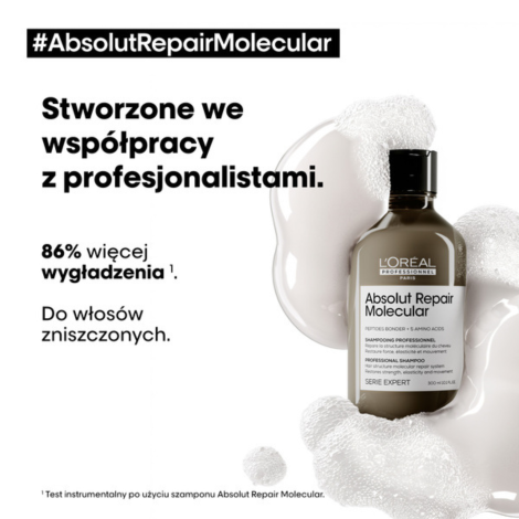 L'OREAL ABSOLUT REPAIR MOLECULAR szampon molekularny do włosów 300 ml - 3