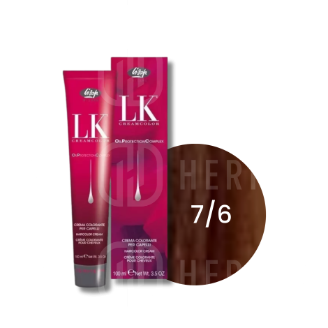 LISAP LK OPC trwała farba do włosów z olejkami 100 ml | 7/6