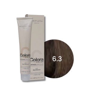 MAXXELLE COLORA ULTRA COLOR trwała farba do włosów anti-age 100 ml | 6.3