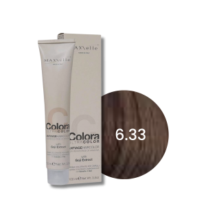 MAXXELLE COLORA ULTRA COLOR trwała farba do włosów anti-age 100 ml | 6.33