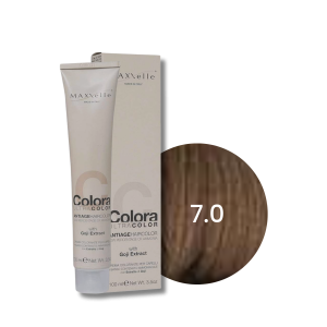 MAXXELLE COLORA ULTRA COLOR trwała farba do włosów anti-age 100 ml | 7.0