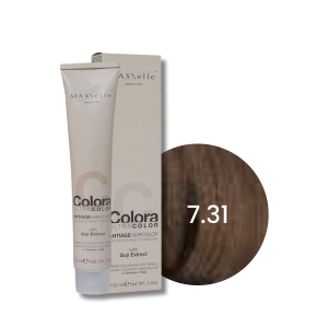 MAXXELLE COLORA ULTRA COLOR trwała farba do włosów anti-age 100 ml | 7.31