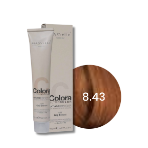 MAXXELLE COLORA ULTRA COLOR trwała farba do włosów anti-age 100 ml | 8.43