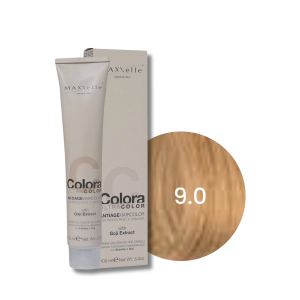 MAXXELLE COLORA ULTRA COLOR trwała farba do włosów anti-age 100 ml | 9.0