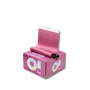 O! TOOLS folia ryflowana do koloryzacji włosów 500 arkuszy | Pink Chic