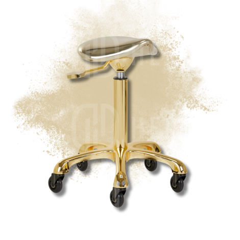 GABBIANO Roll Speed taboret na kółkach z regulacją wysokości | Fine Gold - 2