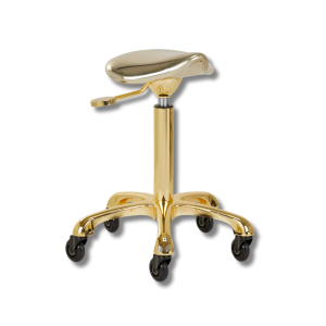 GABBIANO Roll Speed taboret na kółkach z regulacją wysokości | Fine Gold