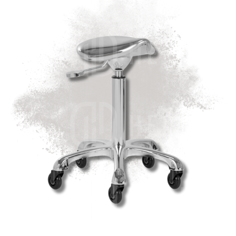 GABBIANO Roll Speed taboret na kółkach z regulacją wysokości | Fine Silver - 2