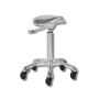 GABBIANO Roll Speed taboret na kółkach z regulacją wysokości | Fine Silver - 2