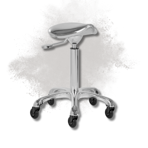 GABBIANO Roll Speed taboret na kółkach z regulacją wysokości | Fine Silver - image 2