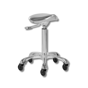 GABBIANO Roll Speed taboret na kółkach z regulacją wysokości | Fine Silver