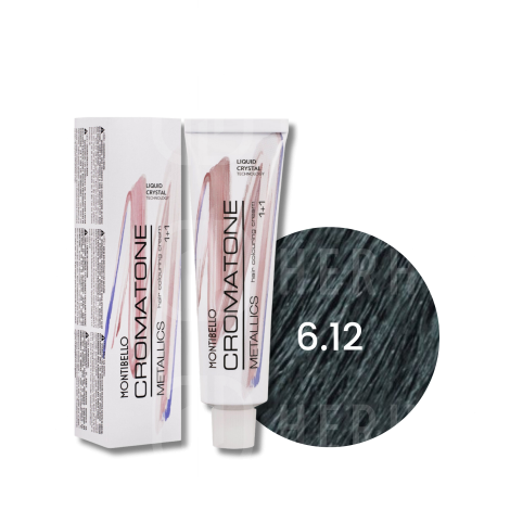 MONTIBELLO CROMATONE METALLICS profesjonalna farba do włosów 60 ml | 6.12