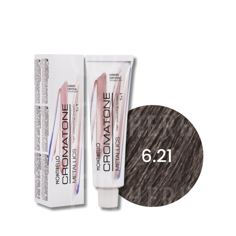 MONTIBELLO CROMATONE METALLICS profesjonalna farba do włosów 60 ml | 6.21
