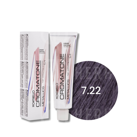 MONTIBELLO CROMATONE METALLICS profesjonalna farba do włosów 60 ml | 7.22